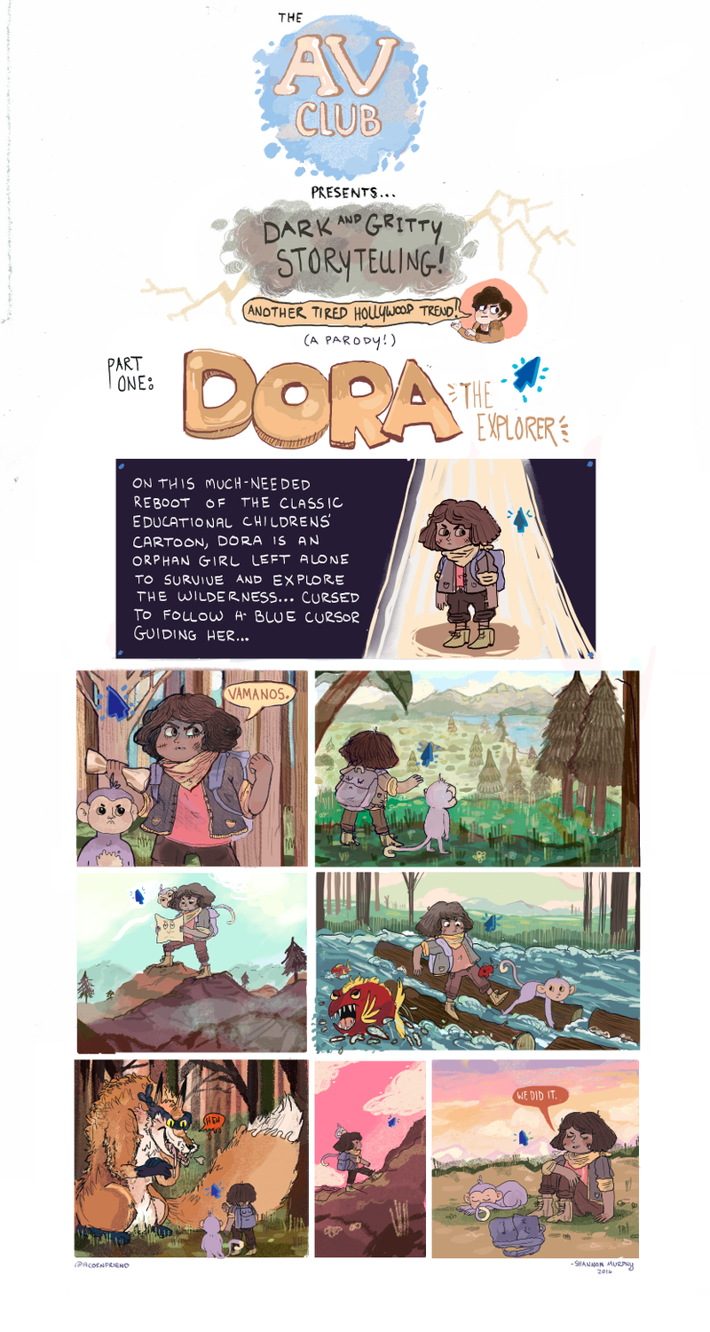 Illustration for article titled Dora The Explorer gets dark and gritty